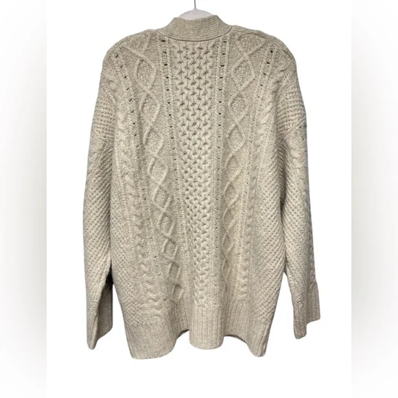 J. Crew Cable-knit stretch wool cardigan - Picture 4 of 5